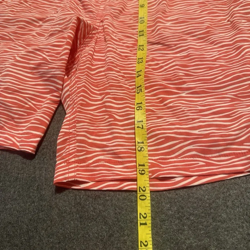 Kirkland Signature Mens Swim Trunks Shorts L Large Orange Red Swimwear Summer